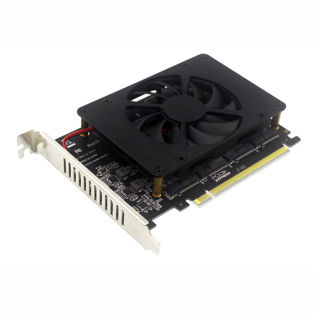 64Gbps Pci Expression 4.0 to Nvme Ssd Card X4 X8 X16 M.2 a E Key Nvme Adapter Riser Pcie 4.0 Pcie to Nvme Adapter