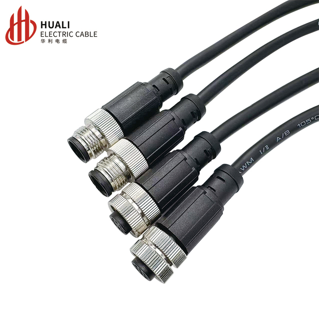 M12 Aviation Plug Connectors, Waterproof Male and Female Connectors with 4/5/8p, for Sensor-to-socket Connections with Cables