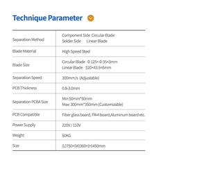 Machine de séparation de circuits imprimés (PCB) automatique HMF505 Morel, économique et nouvelle, avec moteur et pompe PLC pour le dépanelage de panneaux LED et de PCB - Product Image 4