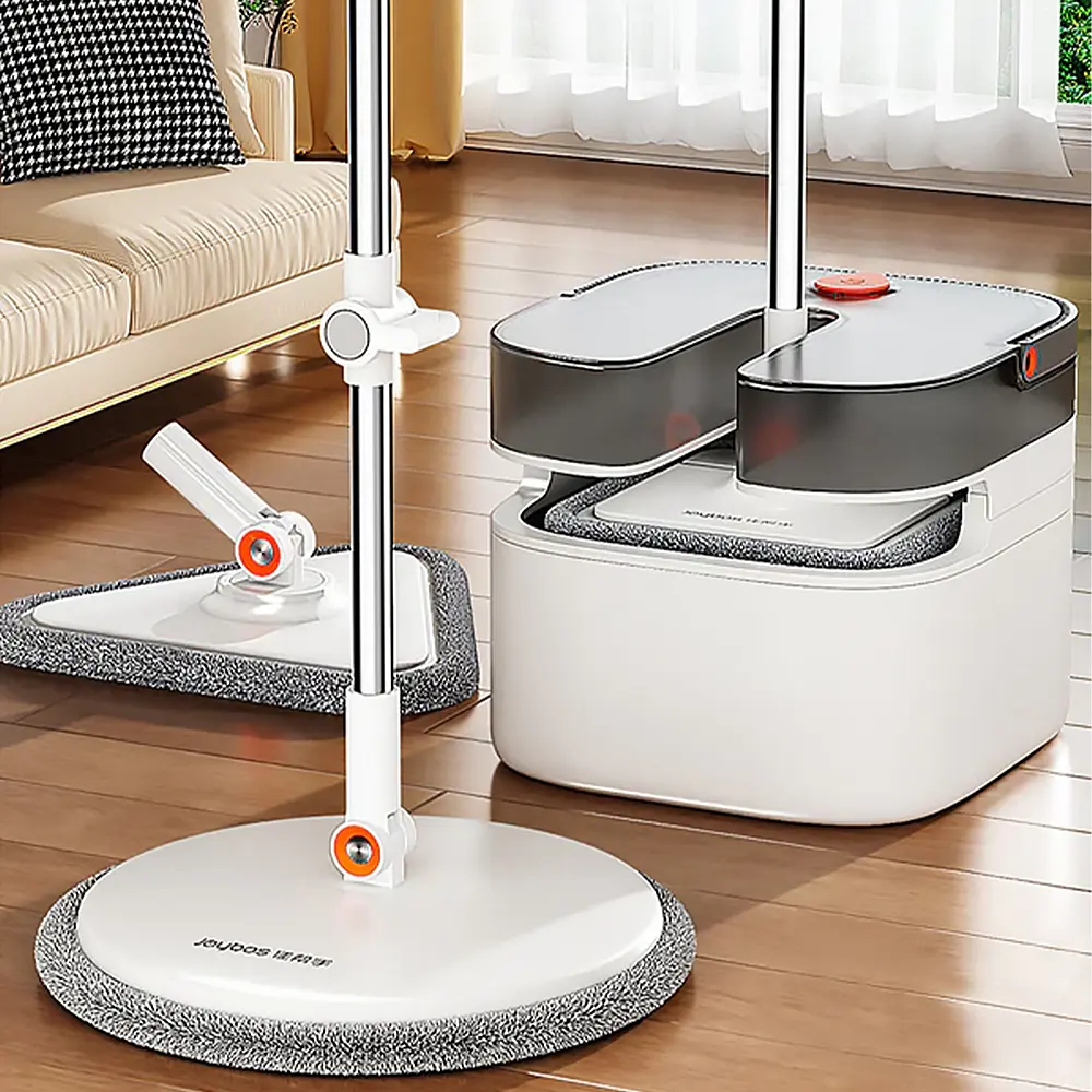 JOYBOS Clean Dirty Separation Floor self Cleaning Mop 360 Degree Rotating Magic Spin Bucket Set Includes Three Types Mop Heads