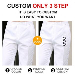 Pantalon de Chef Long Imprimé Blanc Moderne pour Uniforme de Serveur de Restaurant - Product Image 2