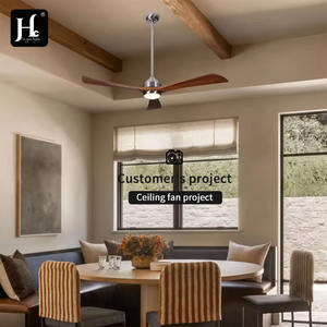Ventilador de Techo LED de 52 Pulgadas con Luz, 3 Aspas de Madera Maciza, 6 Velocidades, Control Remoto, para Comedores y Salas de Estar, con Motor de Corriente Continua - Product Image 6