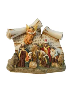 Estatua de vinilo personalizada para niños, estatua de resina y piedra creativa de la alta calidad de Jesús nacido en el Sanger, colección de la Santa Familia, regalos religiosos