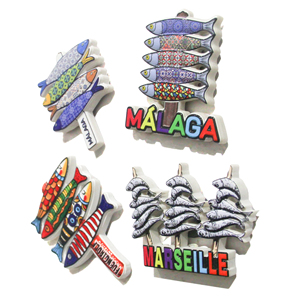 Imán de Resina 3D Personalizado para Refrigerador, Recuerdo Turístico de Poliresina, Diseño de Sardinas a la Parrilla, Adhesivo Magnético de Resina para Refrigerador, Imán de Pescado - Product Image 2