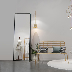 Miroir mural moderne complet avec support de support Rectangle de taille personnalisée et <span class=keywords><strong>lentilles</strong></span> <span class=keywords><strong>en</strong></span> aluminium <span class=keywords><strong>en</strong></span> forme d'arc pour la salle de bain - Product Image 3