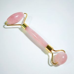 Rouleau de massage facial en quartz rose véritable naturel, anti-âge, pour le cou, amincissant, beauté, rouleau facial - Product Image 6