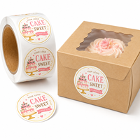 Autocollant d'étanchéité écologique, durable, résistant à la chaleur, à l'huile et à l'eau, adhésif puissant pour boîtes à pâtisserie et desserts