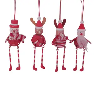 Christmas Metal snowman/elk/santa claus Hanging decoration Xmas small metal hanging ornaments home decorative gifts