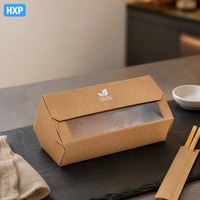 Boîte à clapet en kraft personnalisée avec fenêtre transparente