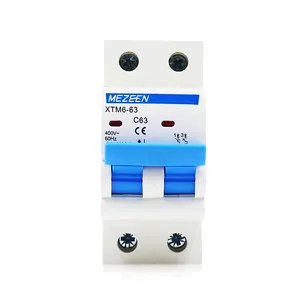 Miniature MCB Spare Parts AC DC Din Rail 6kA Circuit Breaker 63A 80A 100A 125A For Motor Protection