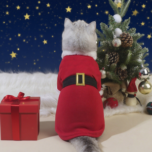 2025 Nueva gran oferta, albornoz grueso cálido para mascotas, Navidad, gatito, perro, ropa <span class=keywords><strong>de</strong></span> casa, poliéster protector para verano e invierno - Product Image 4