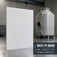 Fabricant chinois de feuilles de PP 2000x3000mm 8mm, plaque en polypropylène blanc pour la fabrication de tampons de lavage