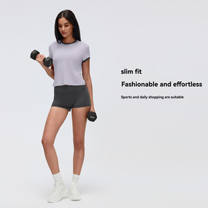Shorts de yoga taille haute pour femmes, effet push-up, pour le <span class=keywords><strong>cyclisme</strong></span> et la course en extérieur, pantalon 3/4 moulant pour l'entraînement sportif et le fitness - Product Image 3