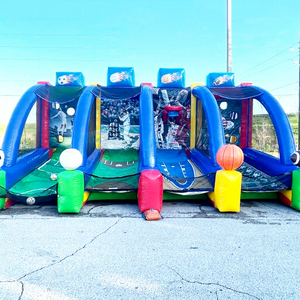 Wholesale commercial outdoor party 4 in 1 inflatable sport goal games for kids and adults - Product Image 1