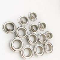 10mm argent/or semi-automatique oeillet vêtement oeillets rideau oeillet tubulaire Semi-creux Rivets tête avec trou