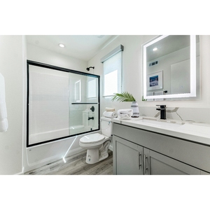 Prima in legno <span class=keywords><strong>bagno</strong></span> marrone vanità con lavandino <span class=keywords><strong>e</strong></span> specchio ovale LED luce cassetto organizzatore mobile <span class=keywords><strong>bagno</strong></span> Set - Product Image 6