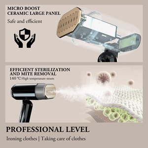 Plancha de vapor de mano portátil 25s Pantalla LCD de vapor instantáneo 110 ℃-140 ℃ Cuidado de múltiples telas Uso de viaje de hotel perfecto - Product Image 4