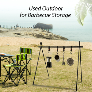 Panier de Camping en alliage d'aluminium, support triangulaire détachable, pour vêtements, crochet de séchage, finition - Product Image 6