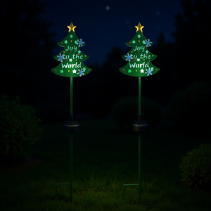 Lumière solaire de Noël pour jardin, LED, décoration extérieure, écologique, alimentée par énergie solaire, lumière blanc chaud, capteur, 2700K, IP44, petite taille - Product Image 2