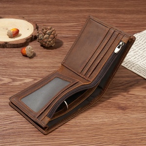 Wholesale Leather Credit Card Holder Crazy Horse Leather <b>Wallet</b> <b>RFID</b> Blocking <b>Wallet</b> for Men - Product Image 6