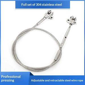 Tendeur de câble en acier inoxydable 304 pour corde à linge, avec crochet de sécurité et boucle de serrage, pour balcon d'appartement moderne - Product Image 2