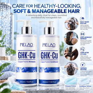 Champú y Acondicionador con Keratina y Tripéptido-1 de Cobre de Marca Blanca, Set de Cuidado Capilar Sin Crueldad con Biotina y Péptidos - Product Image 1