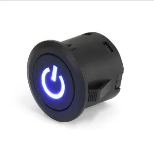 Interrupteur automatique de bouton-poussoir à LED, bouton de démarrage, verrouillage automatique, 16mm, 22mm