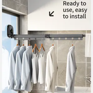 Rack de secagem retrátil dobrável para roupas com ventosa para banheiro e sala de estar com preços competitivos