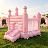 Château gonflable rose hexagonal de qualité commerciale à 6 côtés pour événements et locations de matériel de fête