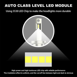 Feux avant LED H7 K3 à montage non destructif 52W 5200Lm 6500K 12-24V pour la restauration de voitures classiques et les améliorations de véhicules anciens - Product Image 3
