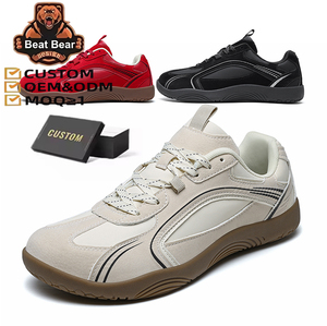 Chaussures de sport décontractées pour hommes avec logo personnalisé, bout large, à lacets, style marche et course, en maille souple et sportive, petite commande, boîte de chaussures assortie - Product Image 1