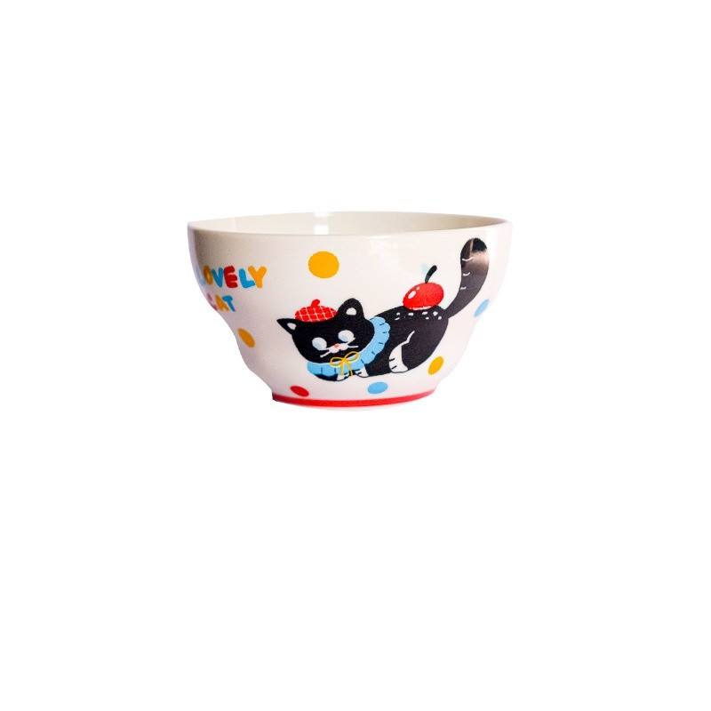 4.7 inch gourd bowl - Cute cat