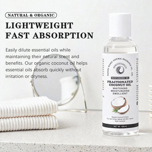 100%ピュアオーガニック分別ココナッツオイル 1000ml 大容量 新鮮な無香料 新ピュアエッセンシャルオイル ボディ・スキン・ヘアケア・マッサージ用 - Product Image 3