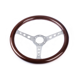 Volant en acajou CRASTP de 15 pouces (380 mm), style vintage en bois pour voiture - Product Image 4