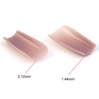 Gelsky Gel X Nail Coffin, pointes en gel épais et doux, 6 couleurs, pointes à ongles complètes