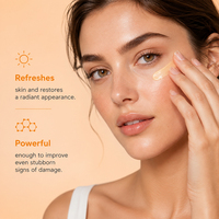 Crème Contour des Yeux Bio Anti-Âge et Anti-Cernes au Vitamine C et Peptides, Effet Lifting, Marque Blanche, 15ml