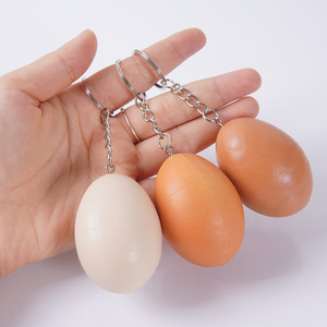 จี้รูปไข่จำลองแบบแข็งทำจาก PVC, ตัวอย่างพีระมิดอาหาร, ไข่ต้มสุก, อาหารจำลองแสนสนุก, ของตกแต่งรูปไข่ชา - Product Image 2