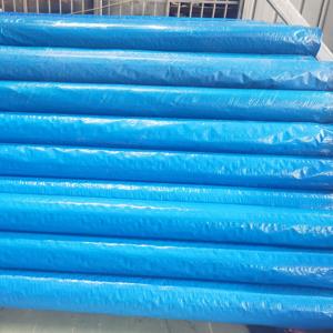 Rouleaux <span class=keywords><strong>de</strong></span> bâche PE imperméable bleue avec logo imprimé, feuilles plastiques étanches avec technique <span class=keywords><strong>de</strong></span> revêtement tissé - Product Image 4