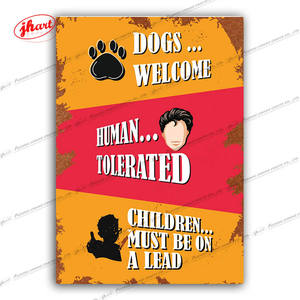 DIESES EIGENTUM IST VON EINEM HOCH TRAINIERTEN HÜHNCHEN GESCHÜTZT Lustige Vintage Metall Zinn Zeichen Wand dekoration WARNUNG Retro Zinn platte Verkauf - Product Image 4