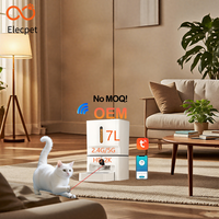 Elecpet 7L Smart Cat Feeder 5G Tuya avec caméra HD 2K Laser infrarouge Pet Teasing Distributeur automatique d'aliments pour animaux de compagnie