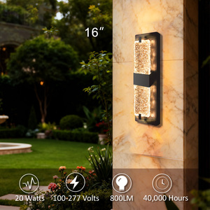 Lámpara de Pared LED de Lujo para Exteriores, Cristal Burbuja, Lámpara de Pared Exterior Impermeable de 16 Pulgadas para Jardín, Porche, Villa - Product Image 6