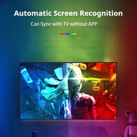Bande lumineuse LED Tuya Smart TV avec synchronisation HDMI2.0 RGB, lumière ambiante, contrôle par application, variateur d'intensité, boîtier de synchronisation pour téléviseurs de 24 à 120 pouces, style Ambilight