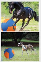 Kingtale Pet Suppliers Ballon géant personnalisé pour le bétail avec housse anti-éclatement, jouet gonflable pour chevaux, divertissement en écurie