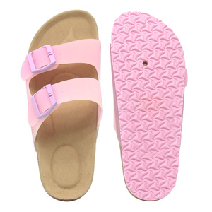 Pantofola in sughero 2023 <span class=keywords><strong>di</strong></span> alta qualità per <span class=keywords><strong>donna</strong></span>, sandali in vera pelle da <span class=keywords><strong>donna</strong></span> con doppio cinturino in colori personalizzati suola in sughero - Product Image 2