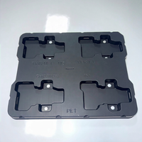 Plateau en blister PET rouge opaque anti-rayures de 1,2 mm, plateau thermoformé sur mesure pour composants électroniques de précision OEM ODM