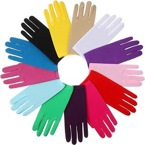 Guantes Cortos de Satén para Ópera, Guantes de Poliéster para Novia, Bodas, Fiestas de Té, Banquetes, Accesorios de los Años 20 para Halloween - Product Image 4