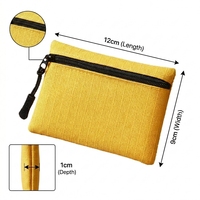 MOQ 100 Kustomisasi Resleting Kain Oxford Tahan Air Dompet Koin Ultra-ringan Tempat Kartu Tempat Kunci Tas Mini Portabel Unisex