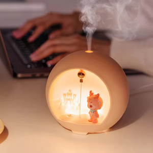 Lámpara Nocturna Magnética Levitante con Difusor <span class=keywords><strong>de</strong></span> Aromaterapia <span class=keywords><strong>de</strong></span> Aceites Esenciales para Mascotas, Humidificador Portátil <span class=keywords><strong>de</strong></span> Vapor Frío <span class=keywords><strong>de</strong></span> 100 ml con Diseño <span class=keywords><strong>de</strong></span> Planeta - Product Image 4