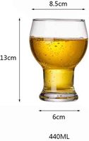 Verre à boisson classique élégant personnalisé avec logo imprimé, 440 ml, transparent, écologique, sans BPA, pour soda, eau, jus, bière - Vente en gros