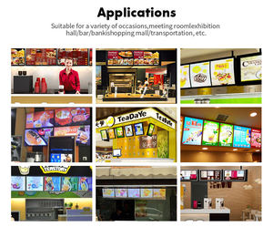 50inch <span class=keywords><strong>KFC</strong></span> thức ăn nhanh quán cà phê Bảng <span class=keywords><strong>Menu</strong></span> hiển thị chiếu sáng LCD <span class=keywords><strong>menu</strong></span> đèn nền quảng cáo đặt hàng thực phẩm Máy quảng cáo - Product Image 6